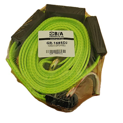 14' green w/grips, hooks, sl
