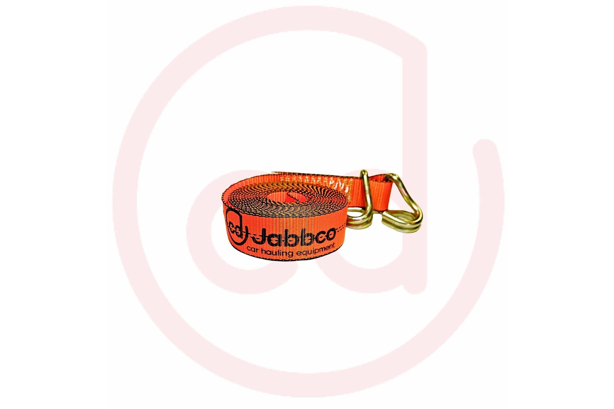 15' Orange Strap with 2 finger hooks and logo