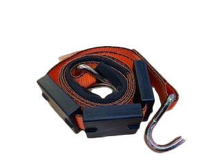 8' Complete Orange Strap with 1/2" 2 Fing Hks